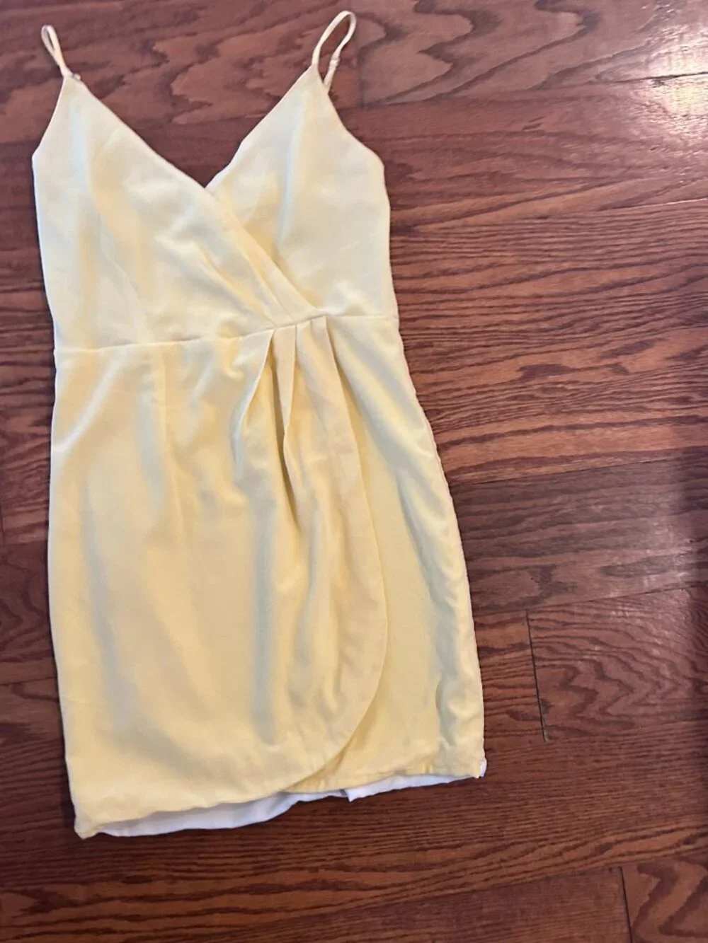 Lavender Brown Silk Wrap Mini Dress Size Small Butter Yellow Cocktail Wedding